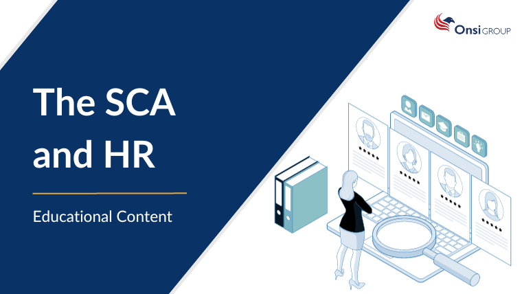The SCA and HR