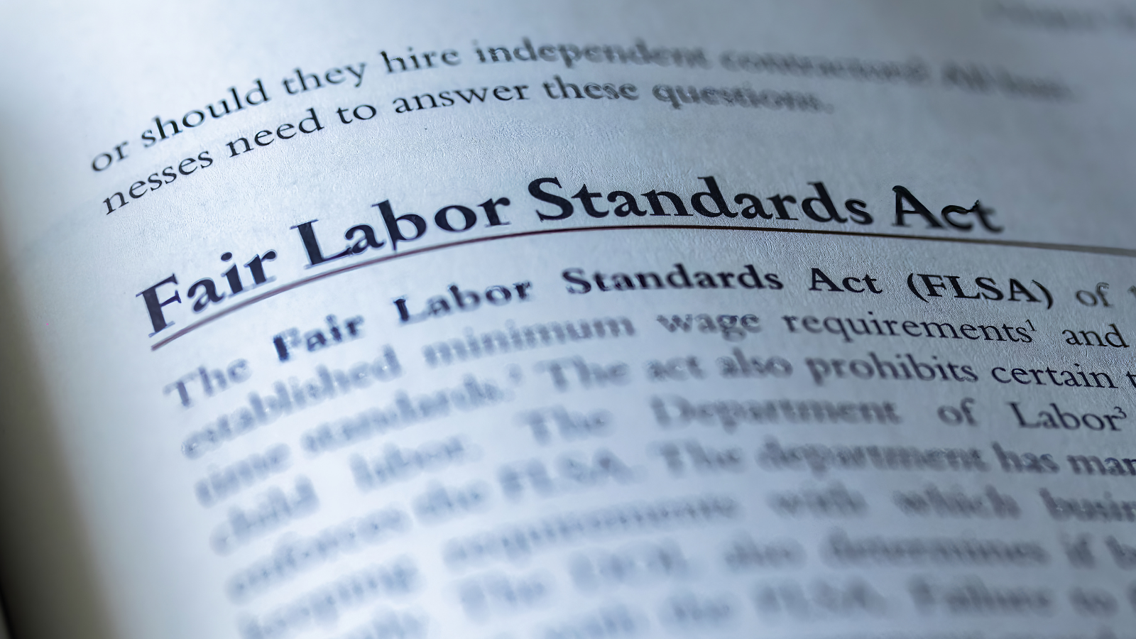 Fair Labor Standards Act and HR