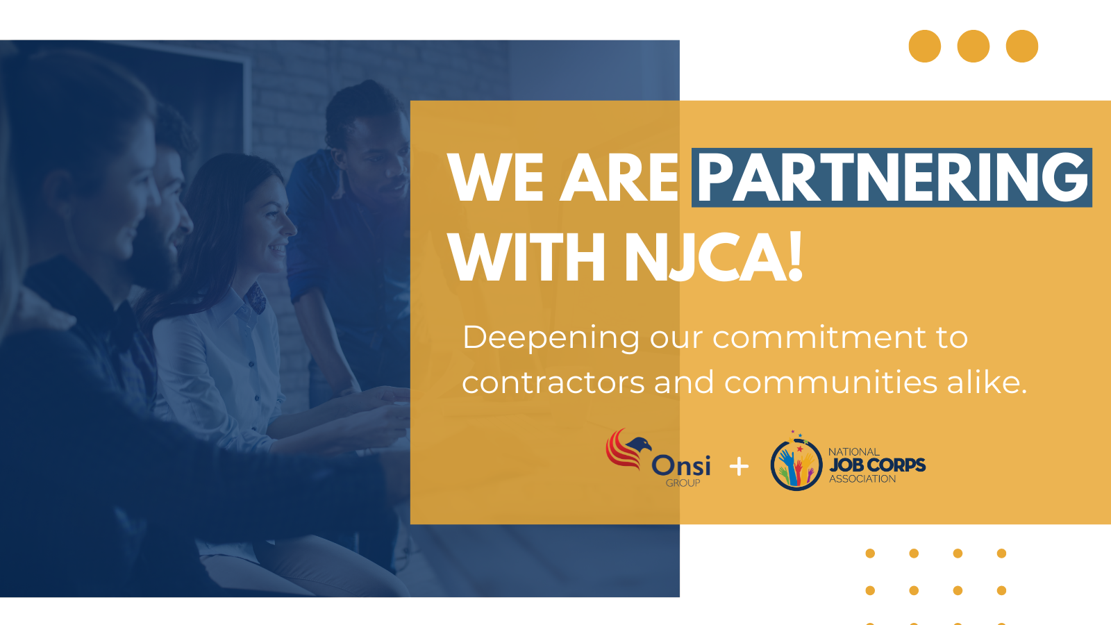 The Onsi Group Joins Forces with the National Job Corps Association